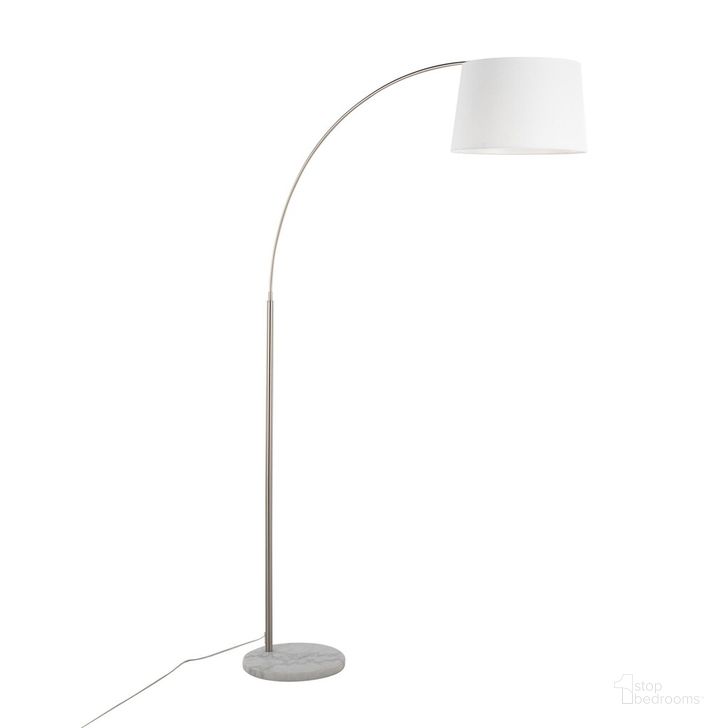 The appearance of March Floor Lamp In Nickel designed by Lumisource in the modern / contemporary interior design. This nickel piece of furniture  was selected by 1StopBedrooms from Salon Collection to add a touch of cosiness and style into your home. Sku: LFL-MARCH WMNIW. Material: Metal. Product Type: Floor Lamp. Image1
