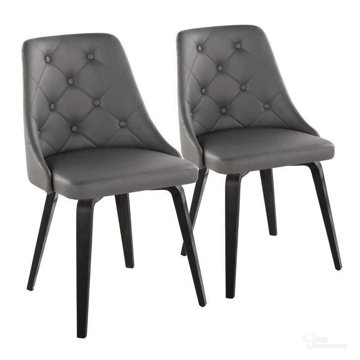 The appearance of Marche Chair Set of 2 In Black and Gray designed by Lumisource in the modern / contemporary interior design. This black and gray piece of furniture  was selected by 1StopBedrooms from Marche Collection to add a touch of cosiness and style into your home. Sku: CH-MARCHEPU-HLBW2 BKGY2. Material: Wood. Product Type: Dining Chair. Image1