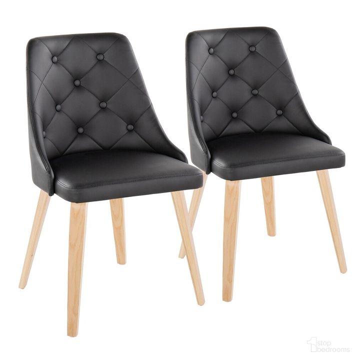 The appearance of Marche Chair Set of 2 In Black and Natural designed by Lumisource in the modern / contemporary interior design. This black and natural piece of furniture  was selected by 1StopBedrooms from Marche Collection to add a touch of cosiness and style into your home. Sku: CH-MARCHEPU-HLBW2 NABK2. Material: Wood. Product Type: Dining Chair. Image1