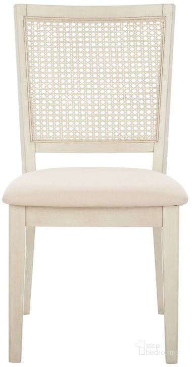 The appearance of Margo Dining Chair Set of 2 in White Wash DCH1012A-SET2 designed by Safavieh in the modern / contemporary interior design. This white wash piece of furniture  was selected by 1StopBedrooms from Margo Collection to add a touch of cosiness and style into your home. Sku: DCH1012A-SET2. Material: Wood. Product Type: Dining Chair. Image1