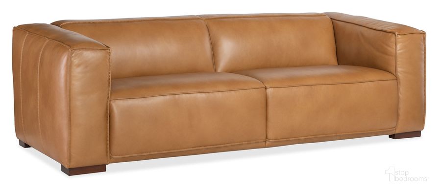 The appearance of Maria 2-Seat Sofa In Brown designed by Hooker in the transitional interior design. This brown piece of furniture  was selected by 1StopBedrooms from SS Collection to add a touch of cosiness and style into your home. Sku: SS407-025-080. Material: Leather. Product Type: Sofa. Image1