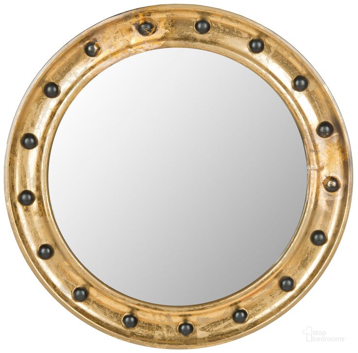 The appearance of Mariner Porthole Mirror designed by Safavieh in the modern / contemporary interior design. This antique gold piece of furniture  was selected by 1StopBedrooms from Safavieh MIR Collection to add a touch of cosiness and style into your home. Sku: MIR4024A. Product Type: Mirror. Image1