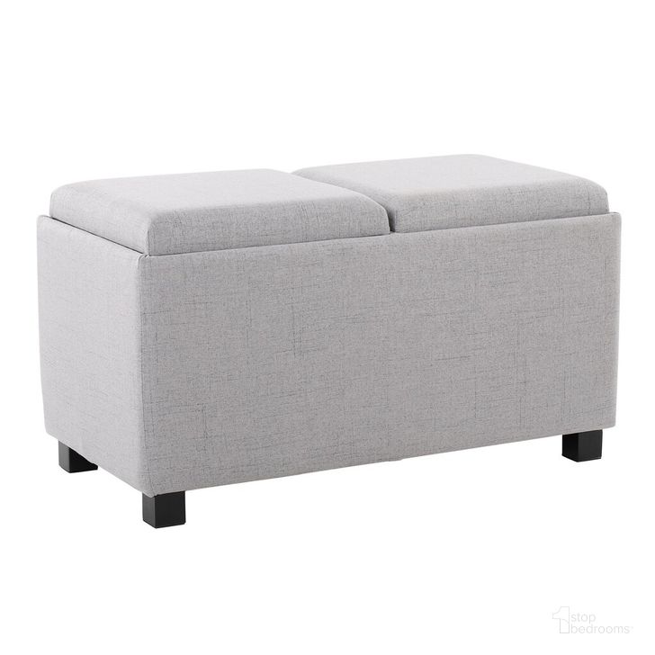 The appearance of Marlo DLX Nesting 3 Piece Tray Ottoman Set In Grey designed by Lumisource in the modern / contemporary interior design. This grey piece of furniture  was selected by 1StopBedrooms from Marla Collection to add a touch of cosiness and style into your home. Sku: OT3-MARLODLX BKGY. Material: Wood. Product Type: Ottoman. Image1