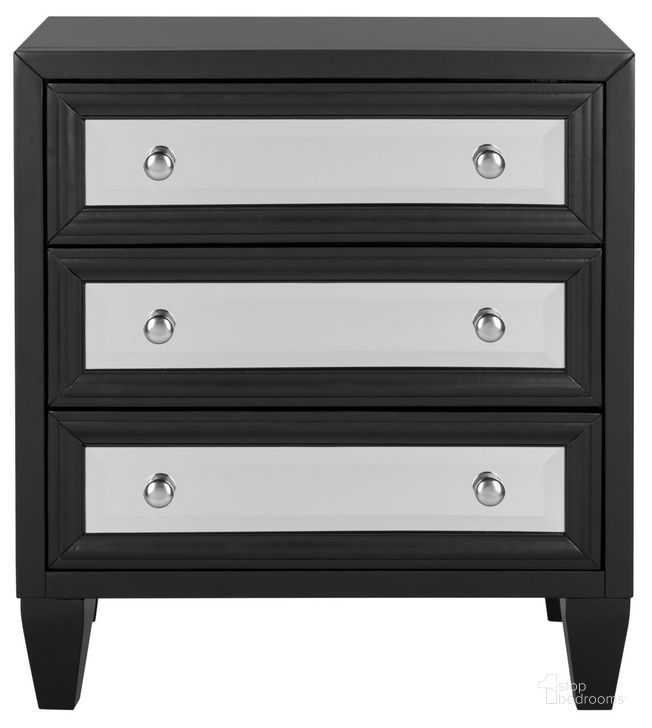The appearance of Marlon Black 3 Drawer Chest designed by Safavieh in the modern / contemporary interior design. This black piece of furniture  was selected by 1StopBedrooms from Beckham Collection to add a touch of cosiness and style into your home. Sku: CHS9202A. Material: Wood. Product Type: Chest. Image1