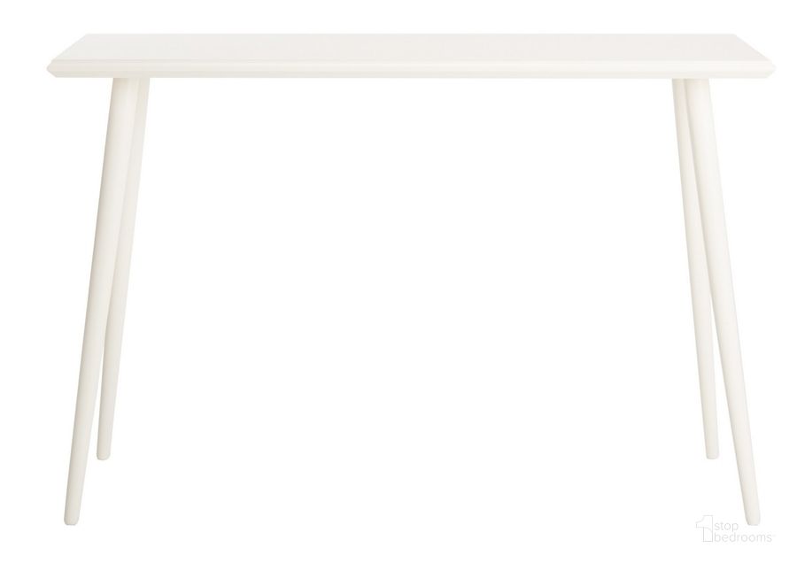The appearance of Marshal Distressed White Console Table designed by Safavieh in the modern / contemporary interior design. This antique white piece of furniture  was selected by 1StopBedrooms from Marshal Collection to add a touch of cosiness and style into your home. Sku: CNS5700A. Material: Wood. Product Type: Console. Image1