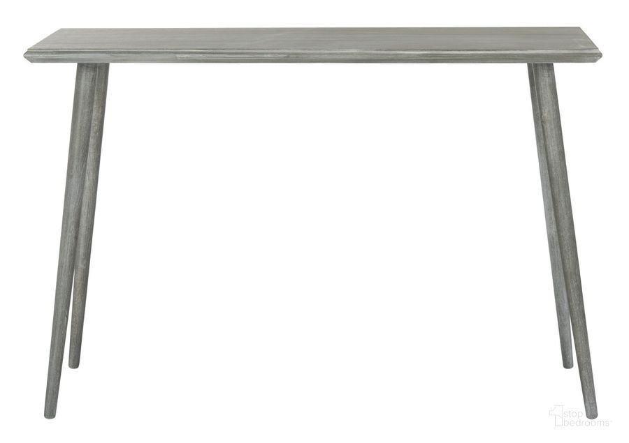 The appearance of Marshal Slate Grey Console Table designed by Safavieh in the modern / contemporary interior design. This grey and slate piece of furniture  was selected by 1StopBedrooms from Marshal Collection to add a touch of cosiness and style into your home. Sku: CNS5700C. Material: Wood. Product Type: Console. Image1