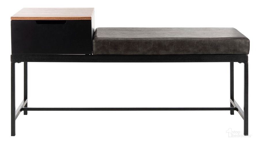 The appearance of Maruka Light Brown/Grey Bench With Storage designed by Safavieh in the modern / contemporary interior design. This brown piece of furniture  was selected by 1StopBedrooms from Maruka Collection to add a touch of cosiness and style into your home. Sku: BCH6401A. Material: Metal. Product Type: Bench. Image1