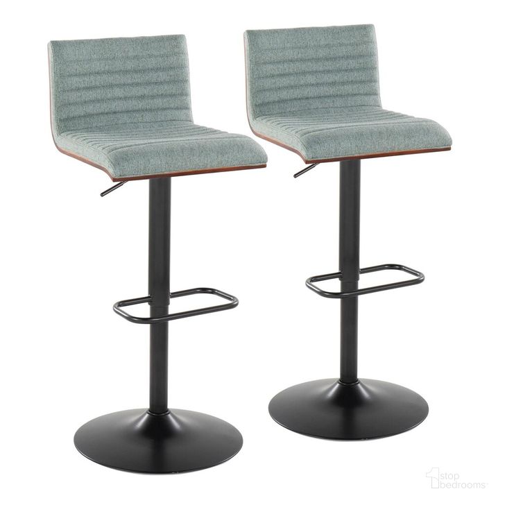 The appearance of Mason Adjustable Barstool Set of 2 In Black designed by Lumisource in the modern / contemporary interior design. This teal piece of furniture  was selected by 1StopBedrooms from Mason Collection to add a touch of cosiness and style into your home. Sku: BS-MASON-RNR2 BKWLGN2. Product Type: Barstool. Material: Foam. Image1
