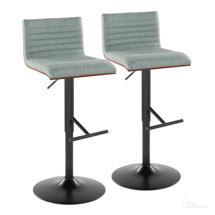 The appearance of Mason Adjustable Barstool Set of 2 In Black designed by Lumisource in the modern / contemporary interior design. This teal piece of furniture  was selected by 1StopBedrooms from Mason Collection to add a touch of cosiness and style into your home. Sku: BS-MASON-STRT2 BKWLGN2. Product Type: Barstool. Material: Foam. Image1