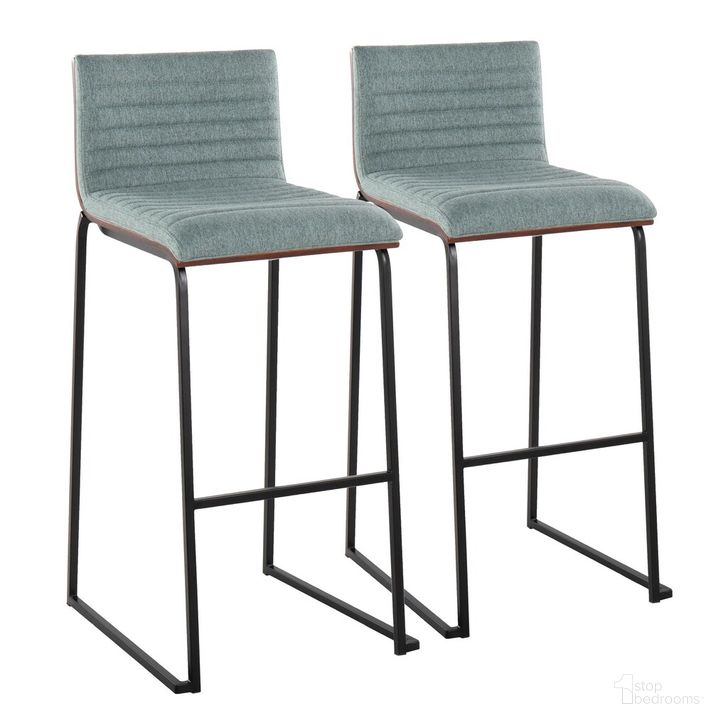 The appearance of Mason Mara 30 Inch Fixed Height Barstool Set of 2 In Black designed by Lumisource in the modern / contemporary interior design. This teal piece of furniture  was selected by 1StopBedrooms from Mason Collection to add a touch of cosiness and style into your home. Sku: B30-MASON-MARA1 BKWLGN2. Material: Wood. Product Type: Barstool. Image1