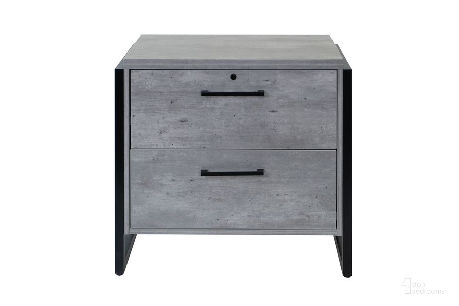 The appearance of Mason Modern Wood Laminate Lateral File Drawer In Concrete Gray designed by Martin Furniture in the modern / contemporary interior design. This concrete piece of furniture  was selected by 1StopBedrooms from Mason Collection to add a touch of cosiness and style into your home. Sku: MNC450. Material: Wood. Product Type: File Cabinet. Image1