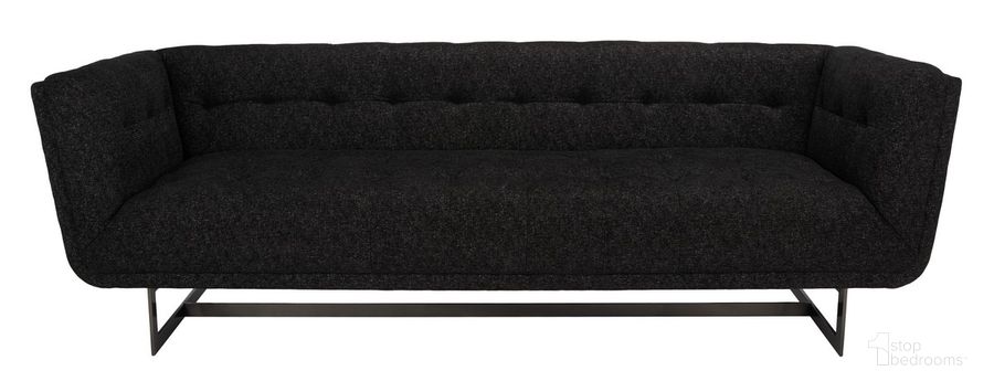 The appearance of Mcneill Tufted Sofa In White/Black designed by Safavieh Couture in the transitional interior design. This white/black piece of furniture  was selected by 1StopBedrooms from Mcneill Collection to add a touch of cosiness and style into your home. Sku: SFV5017B. Product Type: Sofa. Material: Plywood. Image1