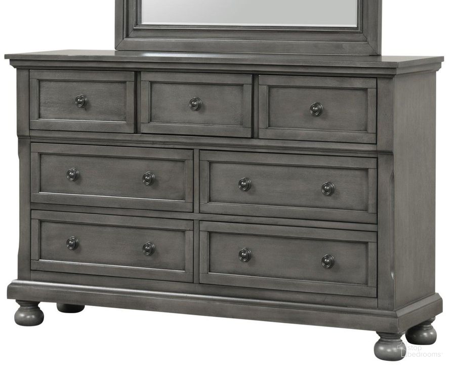 The appearance of Meade Dresser In Grey designed by Glory in the modern / contemporary interior design. This grey piece of furniture  was selected by 1StopBedrooms from Meade Collection to add a touch of cosiness and style into your home. Sku: G8905-D. Material: Wood. Product Type: Dresser. Image1