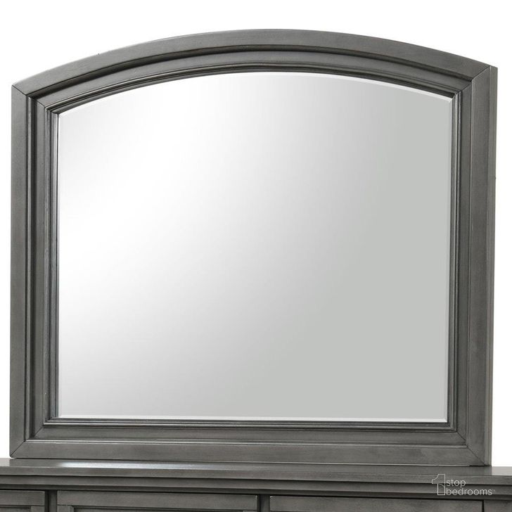 The appearance of Meade Mirror In Grey designed by Glory in the modern / contemporary interior design. This grey piece of furniture  was selected by 1StopBedrooms from Meade Collection to add a touch of cosiness and style into your home. Sku: G8905-M. Material: Wood. Product Type: Mirror. Image1