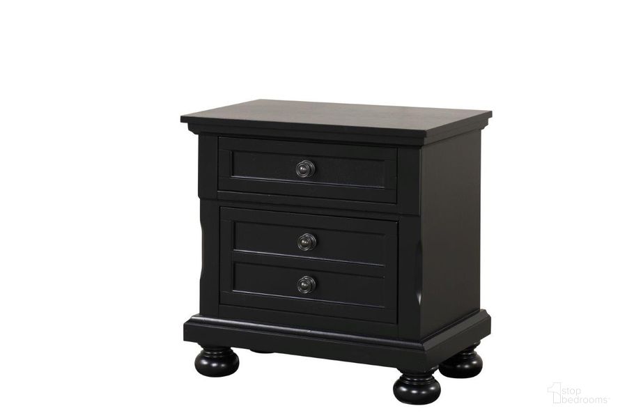 The appearance of Meade Nightstand In Black designed by Glory in the modern / contemporary interior design. This black piece of furniture  was selected by 1StopBedrooms from Meade Collection to add a touch of cosiness and style into your home. Sku: G8925-N. Material: Wood. Product Type: Nightstand. Image1