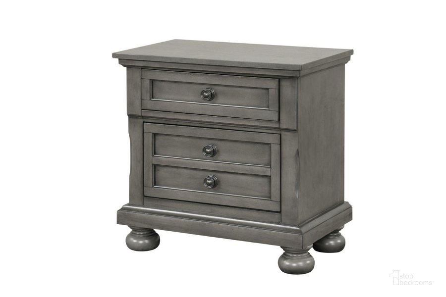 The appearance of Meade Nightstand In Grey designed by Glory in the modern / contemporary interior design. This grey piece of furniture  was selected by 1StopBedrooms from Meade Collection to add a touch of cosiness and style into your home. Sku: G8905-N. Material: Wood. Product Type: Nightstand. Image1