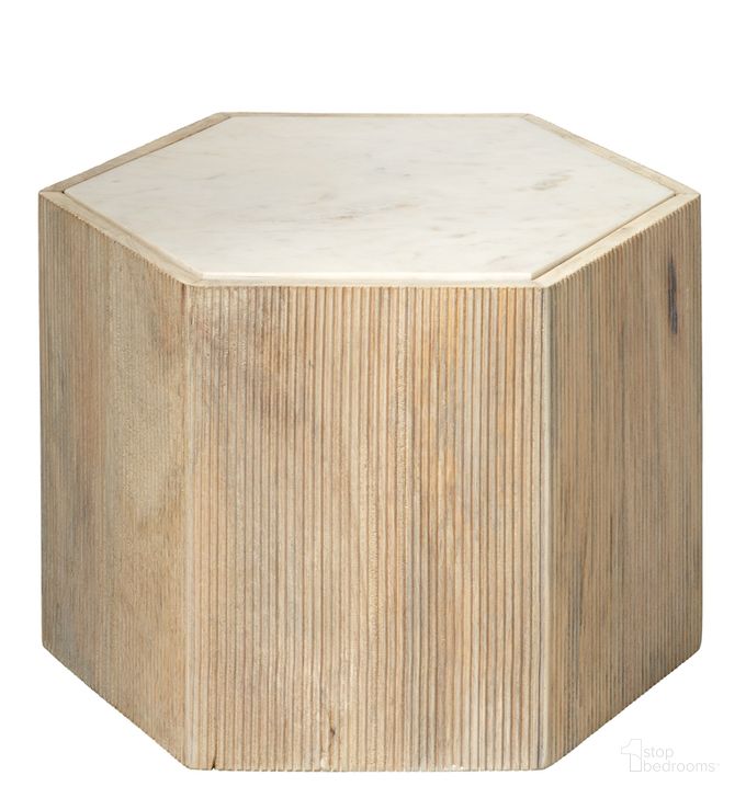 The appearance of Medium Argan Hexagon Table designed by Jamie Young Company in the modern / contemporary interior design. This natural wood piece of furniture  was selected by 1StopBedrooms from Argan Collection to add a touch of cosiness and style into your home. Sku: 20ARGA-MDWH. Material: Wood. Product Type: Table. Image1