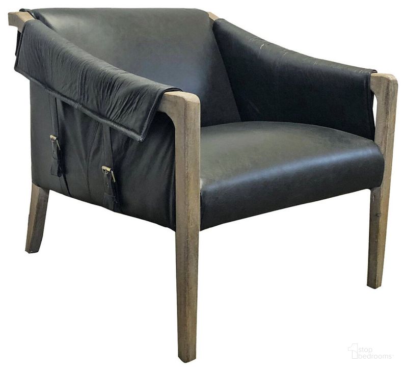 The appearance of Medora Leather Accent Chair In Black designed by Primitive Collections in the modern / contemporary interior design. This black piece of furniture  was selected by 1StopBedrooms from  to add a touch of cosiness and style into your home. Sku: PCC47910. Material: Leather. Product Type: Accent Chair.
