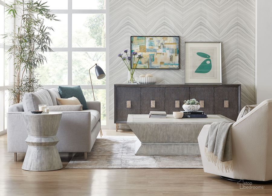 The appearance of Melange Gray Wood Square Occasional Table Set designed by Hooker in the transitional interior design. This gray piece of furniture  was selected by 1StopBedrooms from Melange Collection to add a touch of cosiness and style into your home. Sku: 628-80451-95;628-80450-95. Product Type: Occasional Table Set. Material: Resin. Image1