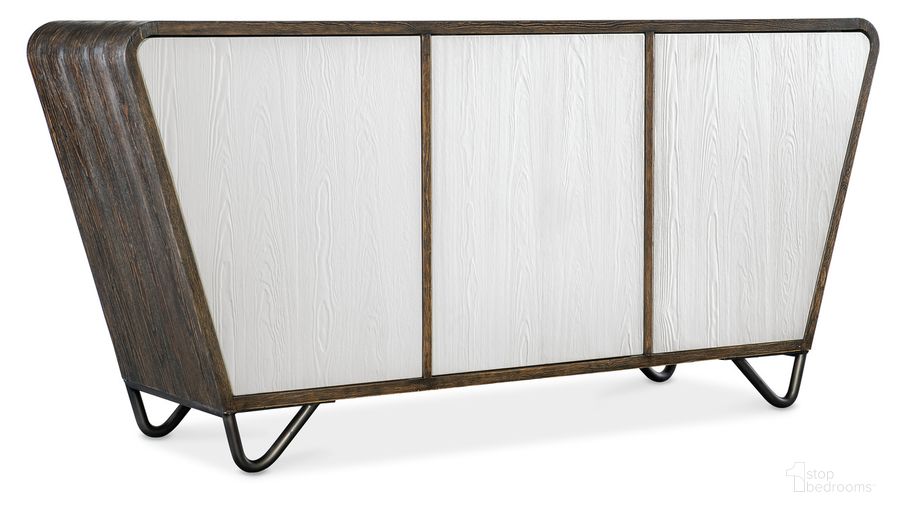 The appearance of Melange Terra Credenza In Brown designed by Hooker in the modern / contemporary interior design. This brown piece of furniture  was selected by 1StopBedrooms from Melange Collection to add a touch of cosiness and style into your home. Sku: 628-85665-89. Product Type: Credenza. Material: Wood Veneer. Image1
