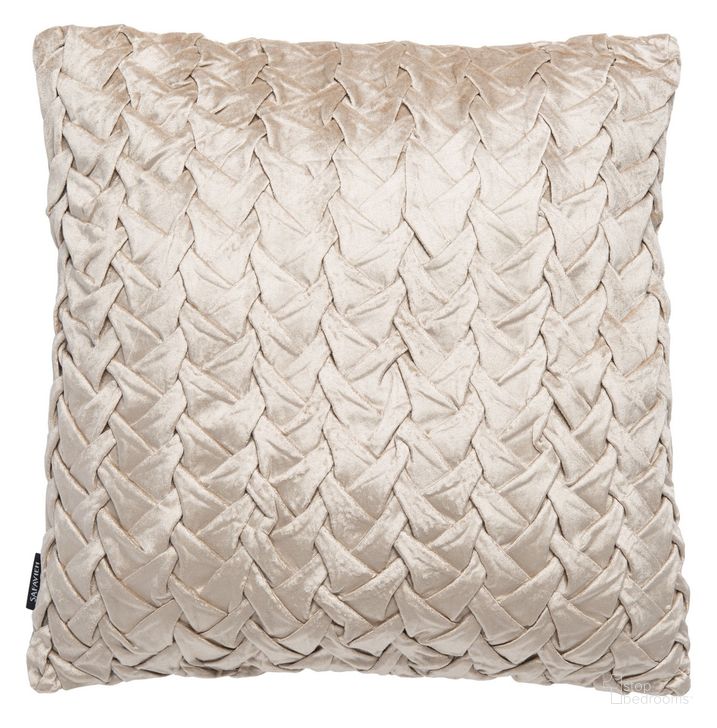The appearance of Merzer Pillow in Beige designed by Safavieh in the modern / contemporary interior design. This beige piece of furniture  was selected by 1StopBedrooms from Merzer Collection to add a touch of cosiness and style into your home. Sku: PLS6519B-1818. Product Type: Pillow. Material: Viscose. Image1