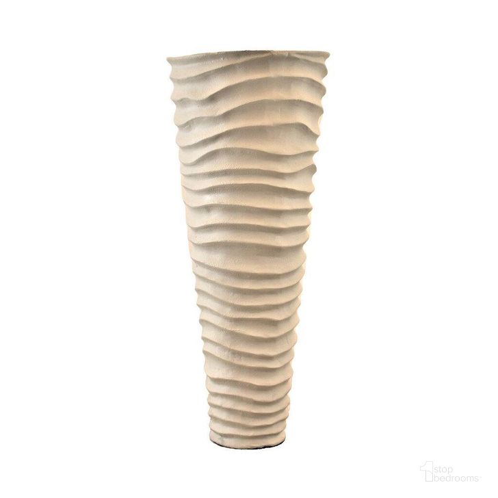 The appearance of Metal 15 Inch Rugged Vase In Ivory And Nickel designed by Sagebrook in the modern / contemporary interior design. This ivory and beige piece of furniture  was selected by 1StopBedrooms from  to add a touch of cosiness and style into your home. Sku: 17485-01. Material: Aluminum. Product Type: Vase.