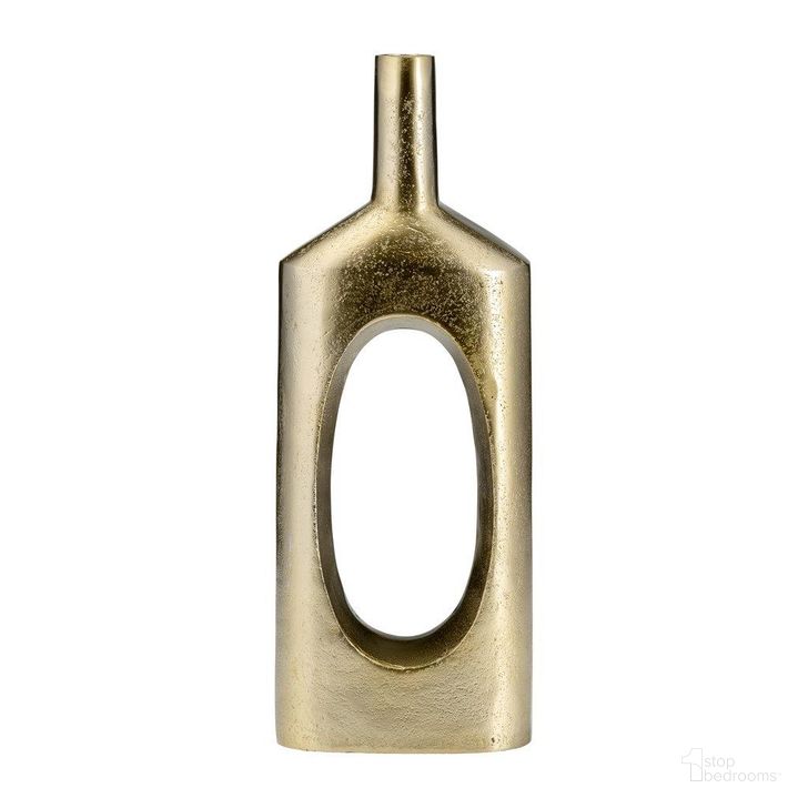 The appearance of Metal 16 Inch Tall Modern Open Cut Out Vase In Gold designed by Sagebrook in the modern / contemporary interior design. This gold piece of furniture  was selected by 1StopBedrooms from  to add a touch of cosiness and style into your home. Sku: 17763-02. Material: Aluminum. Product Type: Vase. Image1