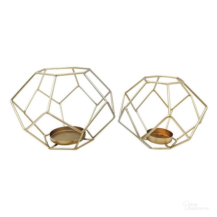 The appearance of Metal 7 And 8 Inch Orb Votive Holder Set of 2 In Gold designed by Sagebrook in the modern / contemporary interior design. This gold piece of furniture  was selected by 1StopBedrooms from  to add a touch of cosiness and style into your home. Sku: 16560-01. Product Type: Candle Holder. Material: Iron.