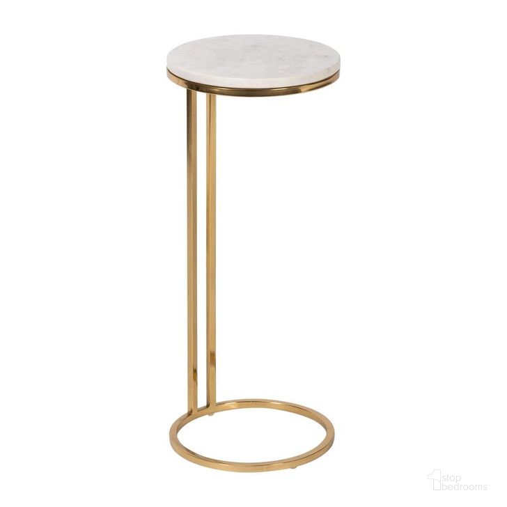 The appearance of Metal And Marble 10 x 24 Drink Table In White And Gold designed by Sagebrook in the modern / contemporary interior design. This white and gold piece of furniture  was selected by 1StopBedrooms from  to add a touch of cosiness and style into your home. Sku: 17565. Material: Marble. Product Type: Bar Table. Image1