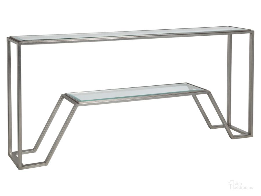 The appearance of Metal Designs Byron Console 01-2230-966-47 designed by Artistica Home in the modern / contemporary interior design. This silver leaf piece of furniture  was selected by 1StopBedrooms from Metal Designs Collection to add a touch of cosiness and style into your home. Sku: 01-2230-966-47. Product Type: Console. Image1