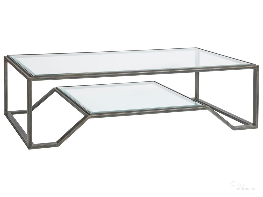 The appearance of Metal Designs Byron Rectangular Cocktail Table 01-2230-945-44 designed by Artistica Home in the modern / contemporary interior design. This gray piece of furniture  was selected by 1StopBedrooms from Metal Designs Collection to add a touch of cosiness and style into your home. Sku: 01-2230-945-44. Product Type: Cocktail Table. Image1