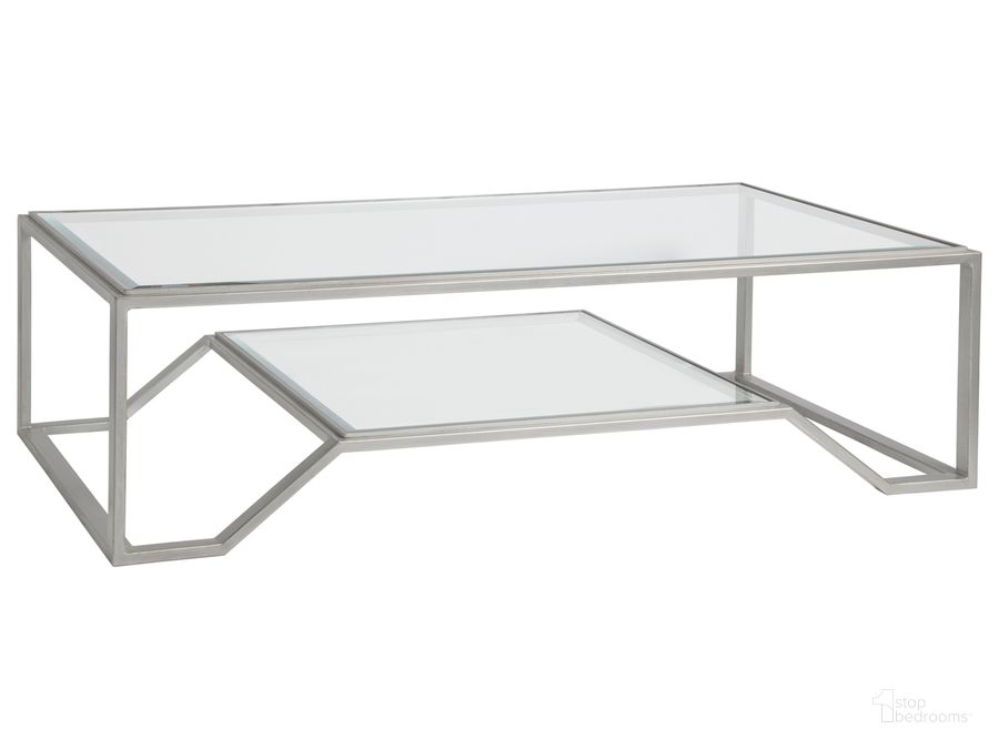 The appearance of Metal Designs Byron Rectangular Cocktail Table 01-2230-945-46 designed by Artistica Home in the modern / contemporary interior design. This argento piece of furniture  was selected by 1StopBedrooms from Metal Designs Collection to add a touch of cosiness and style into your home. Sku: 01-2230-945-46. Product Type: Cocktail Table. Image1