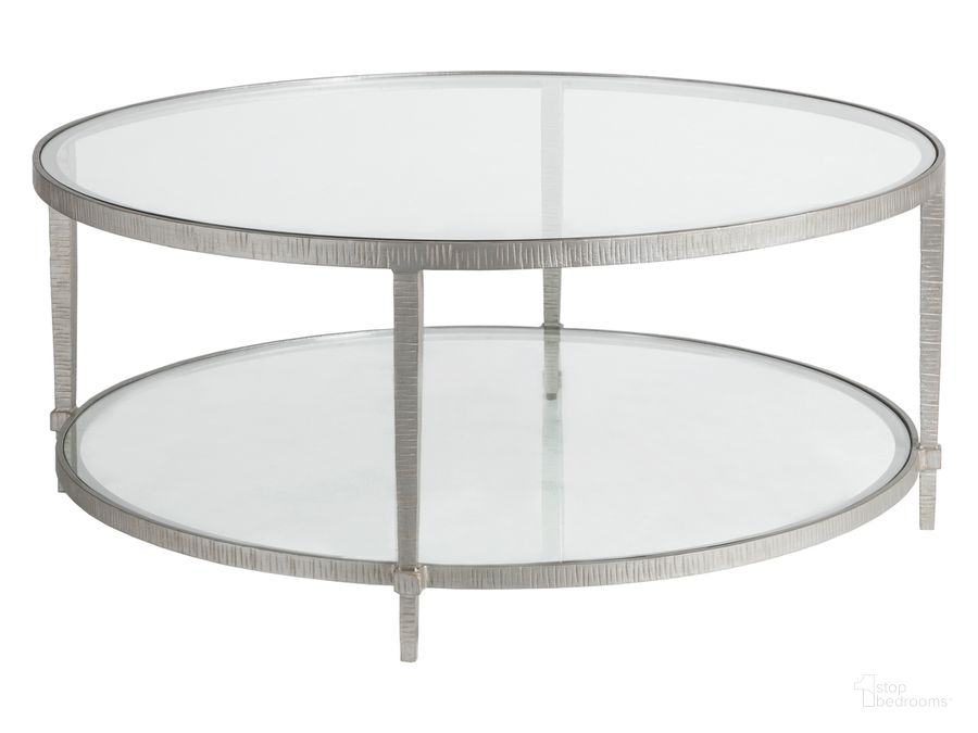 The appearance of Metal Designs Claret Round Cocktail Table 01-2233-943-46 designed by Artistica Home in the traditional interior design. This argento piece of furniture  was selected by 1StopBedrooms from Metal Designs Collection to add a touch of cosiness and style into your home. Sku: 01-2233-943-46. Product Type: Cocktail Table. Image1