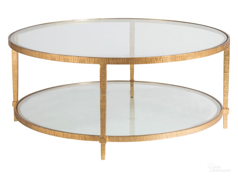 The appearance of Metal Designs Claret Round Cocktail Table 01-2233-943-48 designed by Artistica Home in the traditional interior design. This brass piece of furniture  was selected by 1StopBedrooms from Metal Designs Collection to add a touch of cosiness and style into your home. Sku: 01-2233-943-48. Product Type: Cocktail Table. Image1
