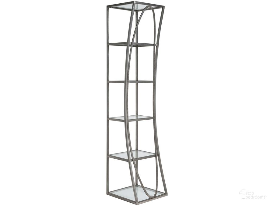 The appearance of Metal Designs Ellipse Slim Etagere 01-2234-990-47 designed by Artistica Home in the modern / contemporary interior design. This silver leaf piece of furniture  was selected by 1StopBedrooms from Metal Designs Collection to add a touch of cosiness and style into your home. Sku: 01-2234-990-47. Product Type: Etagere. Image1
