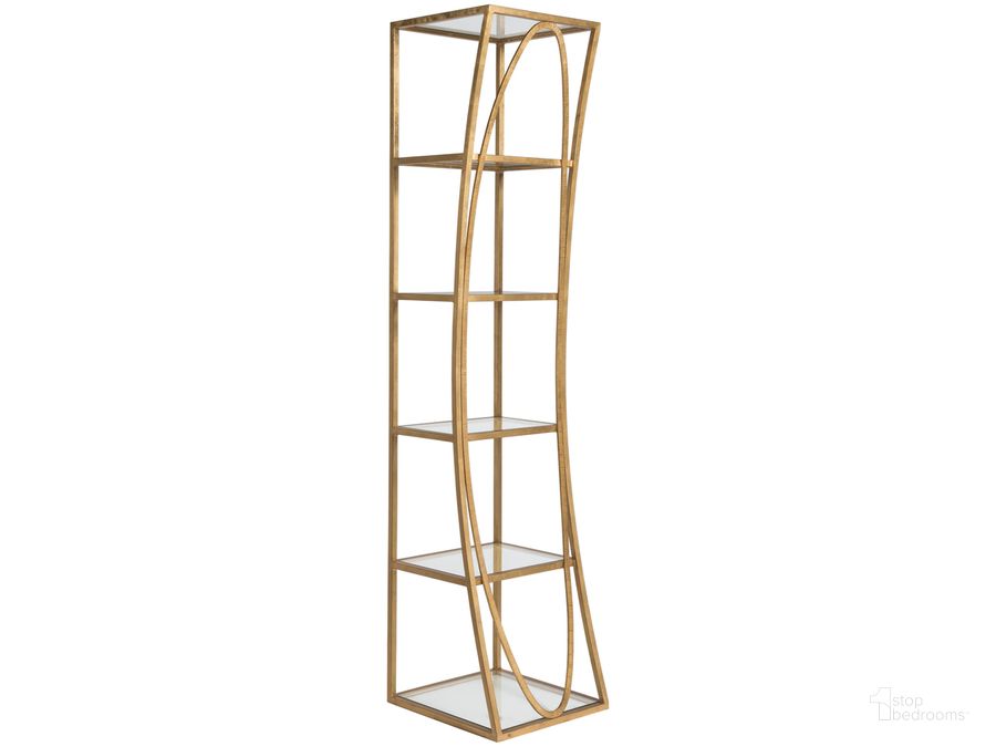The appearance of Metal Designs Ellipse Slim Etagere 01-2234-990-48 designed by Artistica Home in the modern / contemporary interior design. This gold piece of furniture  was selected by 1StopBedrooms from Metal Designs Collection to add a touch of cosiness and style into your home. Sku: 01-2234-990-48. Product Type: Etagere. Image1
