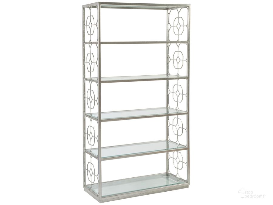 The appearance of Metal Designs Honeycomb Etagere 01-2056-991-47 designed by Artistica Home in the transitional interior design. This silver leaf piece of furniture  was selected by 1StopBedrooms from Metal Designs Collection to add a touch of cosiness and style into your home. Sku: 01-2056-991-47. Product Type: Etagere. Image1