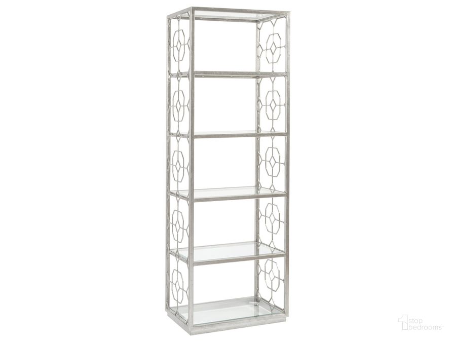 The appearance of Metal Designs Honeycomb Slim Etagere 01-2056-990-47 designed by Artistica Home in the transitional interior design. This silver leaf piece of furniture  was selected by 1StopBedrooms from Metal Designs Collection to add a touch of cosiness and style into your home. Sku: 01-2056-990-47. Product Type: Etagere. Image1
