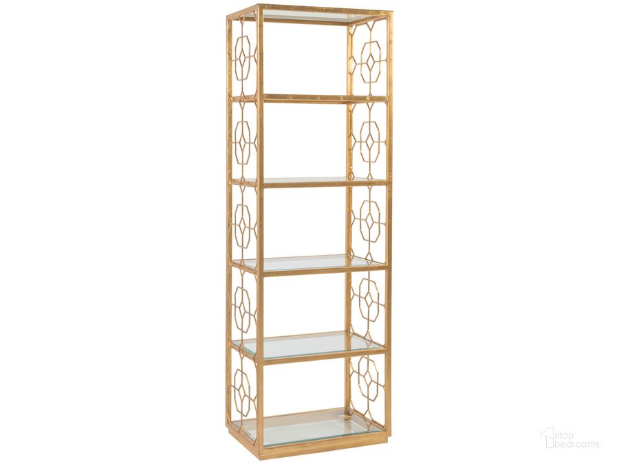 The appearance of Metal Designs Honeycomb Slim Etagere 01-2056-990-48 designed by Artistica Home in the transitional interior design. This gold piece of furniture  was selected by 1StopBedrooms from Metal Designs Collection to add a touch of cosiness and style into your home. Sku: 01-2056-990-48. Product Type: Etagere. Image1