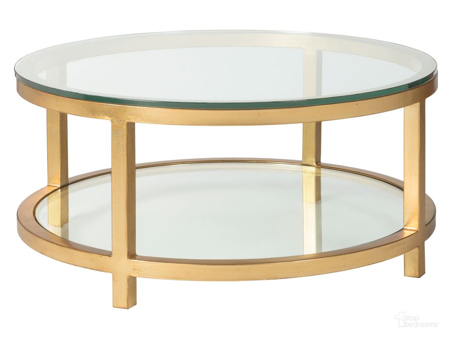 The appearance of Metal Designs Per Se Round Cocktail Table 01-2013-943-48 designed by Artistica Home in the transitional interior design. This gold piece of furniture  was selected by 1StopBedrooms from Metal Designs Collection to add a touch of cosiness and style into your home. Sku: 01-2013-943-48. Product Type: Cocktail Table. Image1