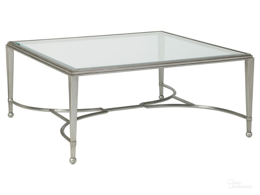 The appearance of Metal Designs Sangiovese Square Cocktail Table 01-2011-947-47 designed by Artistica Home in the transitional interior design. This silver piece of furniture  was selected by 1StopBedrooms from Metal Designs Collection to add a touch of cosiness and style into your home. Sku: 01-2011-947-47. Product Type: Cocktail Table. Image1