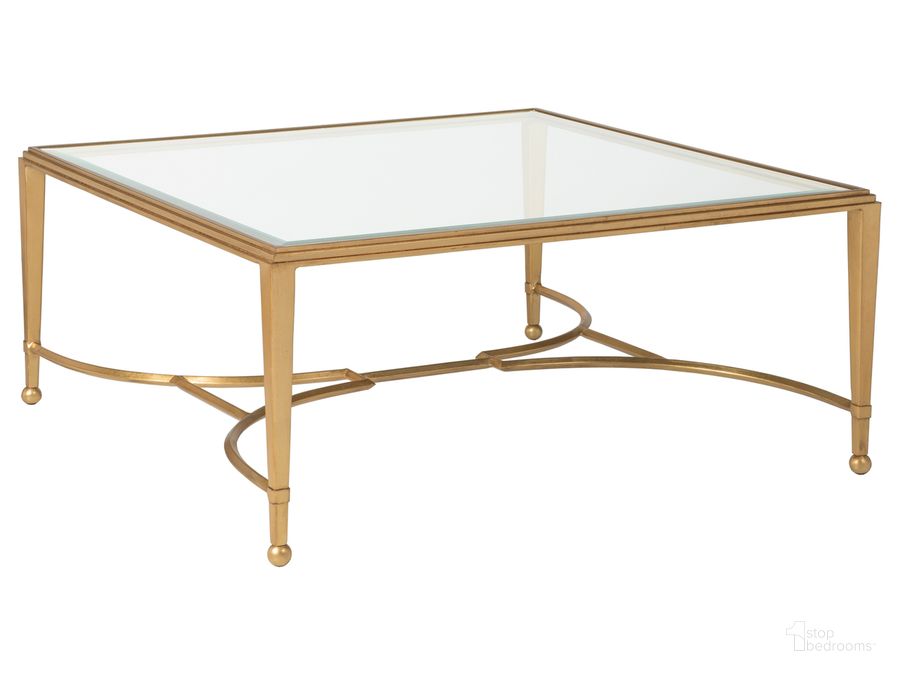 The appearance of Metal Designs Sangiovese Square Cocktail Table 01-2011-947-48 designed by Artistica Home in the transitional interior design. This gold piece of furniture  was selected by 1StopBedrooms from Metal Designs Collection to add a touch of cosiness and style into your home. Sku: 01-2011-947-48. Product Type: Cocktail Table. Image1