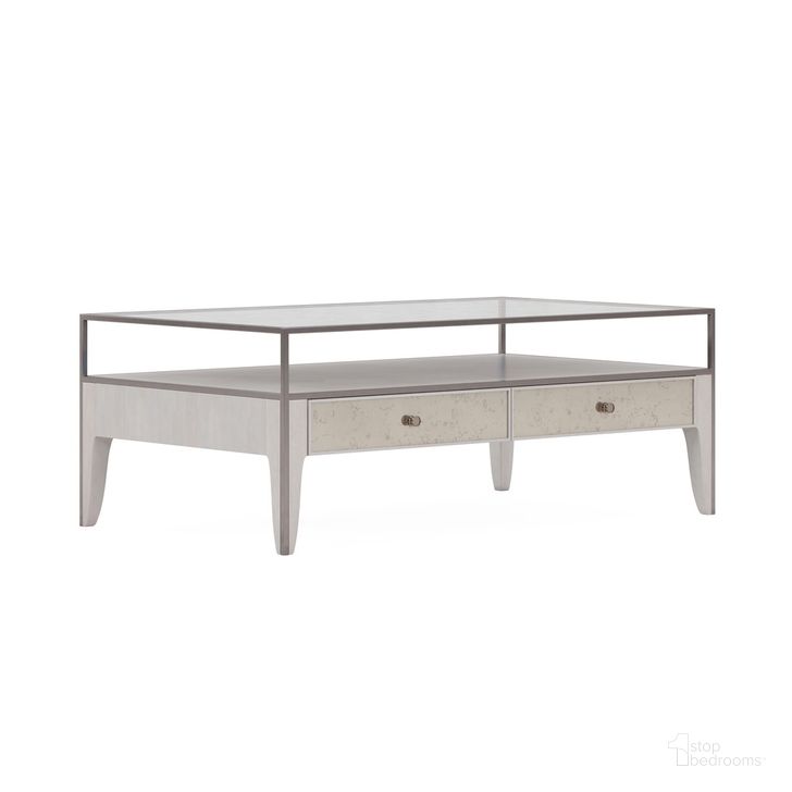 The appearance of Mezzanine Rectangular Cocktail Table In Light Gray designed by A.R.T. in the transitional interior design. This light gray piece of furniture  was selected by 1StopBedrooms from Mezzanine Collection to add a touch of cosiness and style into your home. Sku: 325320-2249. Product Type: Cocktail Table. Material: Poplar. Image1