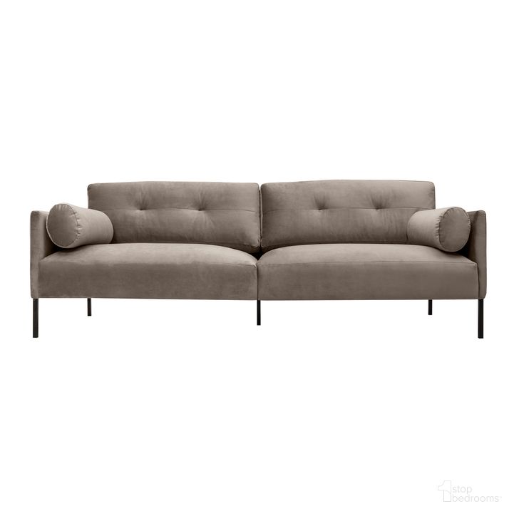 The appearance of Michalina 84 Inch Fabric Sofa In Gray designed by Armen Living in the modern / contemporary interior design. This gray piece of furniture  was selected by 1StopBedrooms from Michalina Collection to add a touch of cosiness and style into your home. Sku: LCMISOBLKDKGRY. Material: Wood. Product Type: Sofa. Image1