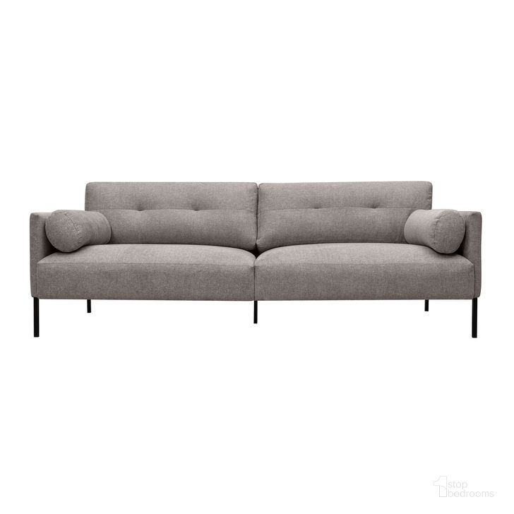 The appearance of Michalina 84 Inch Fabric Sofa In Gray designed by Armen Living in the modern / contemporary interior design. This light gray piece of furniture  was selected by 1StopBedrooms from Michalina Collection to add a touch of cosiness and style into your home. Sku: LCMISOBLKGRY. Material: Wood. Product Type: Sofa. Image1
