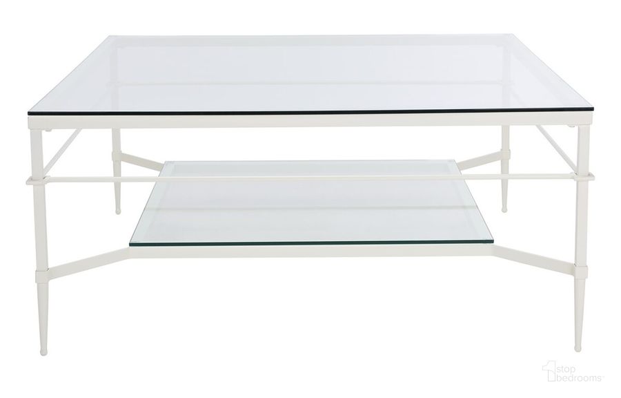 The appearance of Mieka Cocktail Table In White designed by Safavieh Couture in the modern / contemporary interior design. This white piece of furniture  was selected by 1StopBedrooms from Mieka Collection to add a touch of cosiness and style into your home. Sku: AMH8307D. Material: Metal. Product Type: Coffee Table. Image1