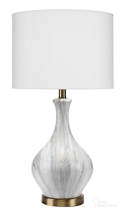 The appearance of Mila Table Lamp designed by Jamie Young Company in the modern / contemporary interior design. This white piece of furniture  was selected by 1StopBedrooms from Mila Collection to add a touch of cosiness and style into your home. Sku: LSMILAMRB. Material: Ceramic. Product Type: Table Lamp. Image1