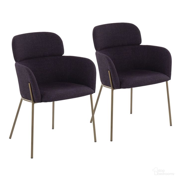 The appearance of Milan Chair Set of 2 In Purple designed by Lumisource in the modern / contemporary interior design. This purple piece of furniture  was selected by 1StopBedrooms from Milan Collection to add a touch of cosiness and style into your home. Sku: CH-MILAN ABNPR2. Material: Metal. Product Type: Dining Chair. Image1