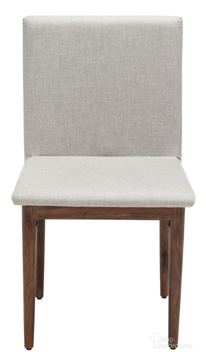 The appearance of Milana Dining Chair Set of 2 In Walnut and Grey designed by Safavieh Couture in the modern / contemporary interior design. This walnut and grey piece of furniture  was selected by 1StopBedrooms from Milana Collection to add a touch of cosiness and style into your home. Sku: SFV5731A-SET2. Material: Wood. Product Type: Dining Chair. Image1