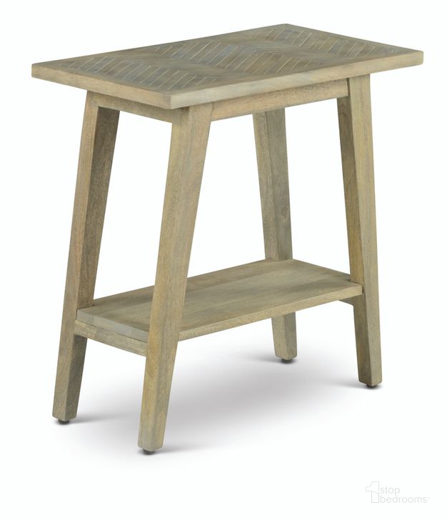 The appearance of Milani Chairside End Table designed by Steve Silver in the transitional interior design. This natural piece of furniture  was selected by 1StopBedrooms from Milani Collection to add a touch of cosiness and style into your home. Sku: ML400EC. Material: Wood. Product Type: End Table. Image1